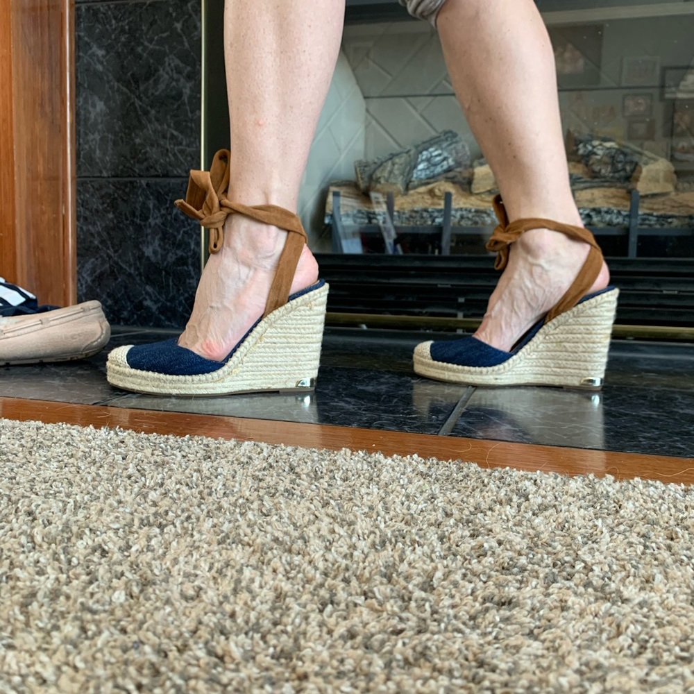 Denim Blue Wedges
